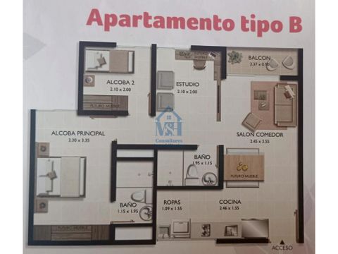 vendo apartamento obra gris sector monaco tablaza 50 m2