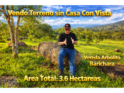 vendo terreno barichara finca arbolito 36 hectareas