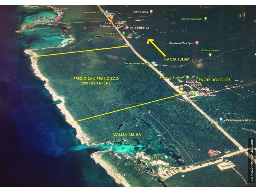 hotel land in tulum 200 hectars 1650 beachfront meters