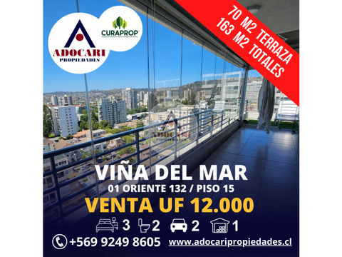 vive en lo mejor de vina del mar 163 m2 70 m2 terraza
