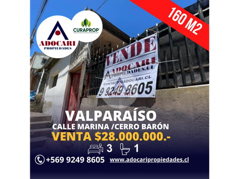 valparaiso cerro baron rodelillo casa 3d 1b