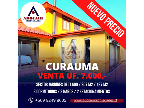 curauma sector jardines del lago hermosa casa amplia 3d 3b 2e