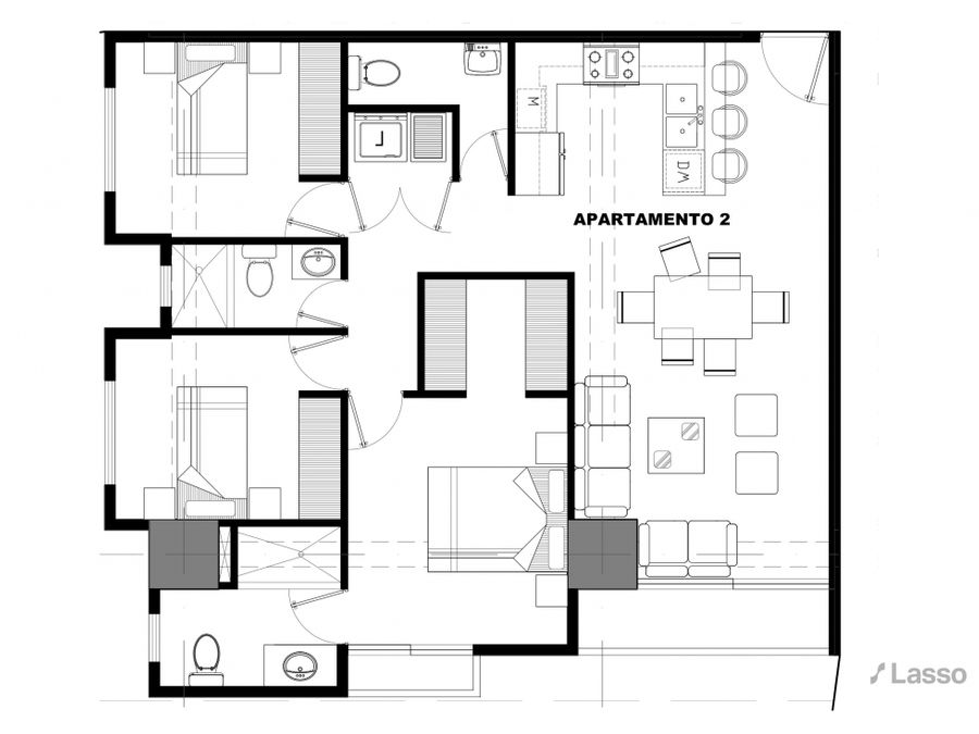 venta de apartamento 3 habitaciones en casalini zona 10