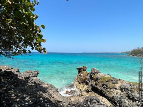 espectacular lote de playa en venta isla baru cartagena