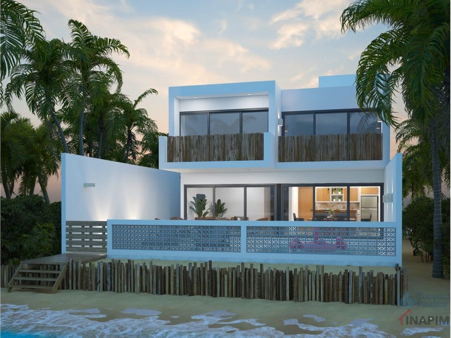 casa frente al mar de 3 habitaciones en yucatan