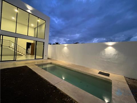 venta de casa 3 recamaras con piscina merida yucatan mora