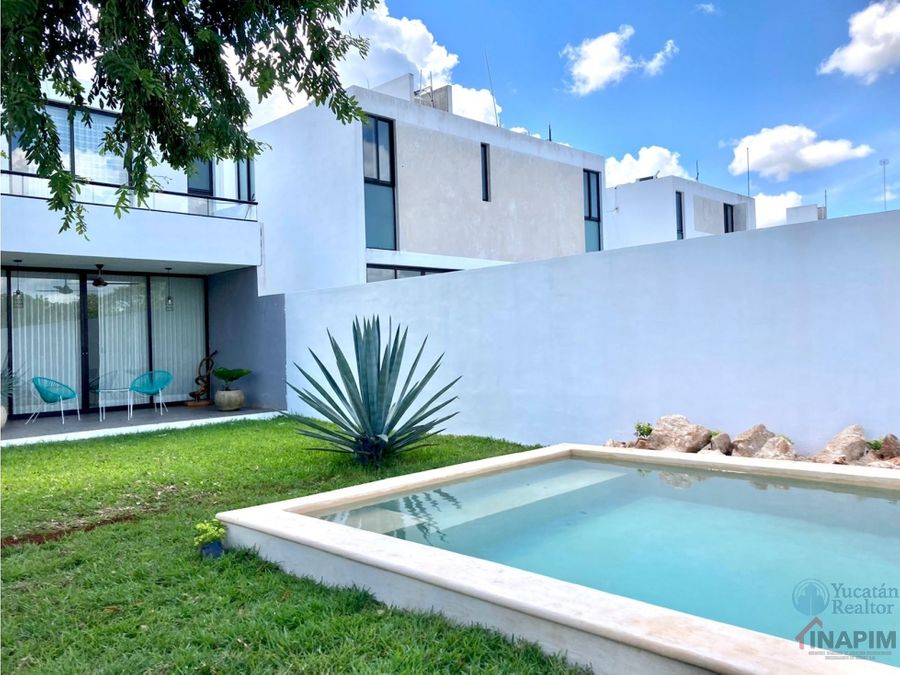 casa en renta en privada 3 recamaras con piscina norte de yucatan