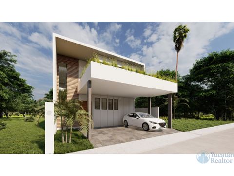 casa en venta de 3 recamaras en privadanorte de merida con piscina