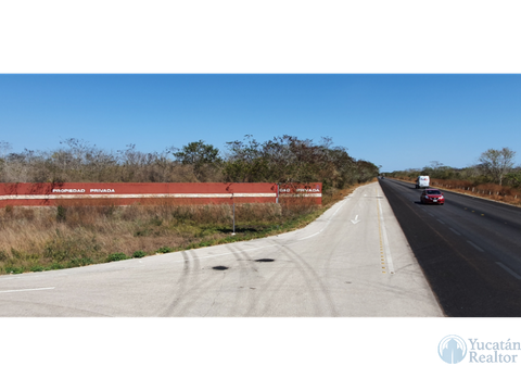 venta de terreno comercial sobre carretera a chicxulub puerto