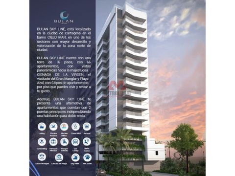 cartagena venta proyecto de apartamento bulan sky line en cielo mar