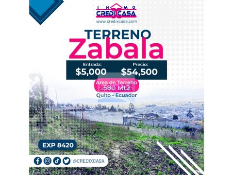 cxc venta de terreno en zabala exp 8420