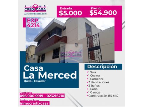 cxc venta casa en conjunto la merced exp 4214