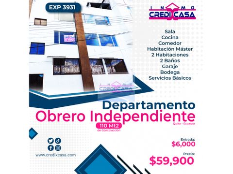 cxc venta departamento obrero independiente exp 3931