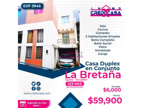 cxc venta casa duplex la bretana exp 3945