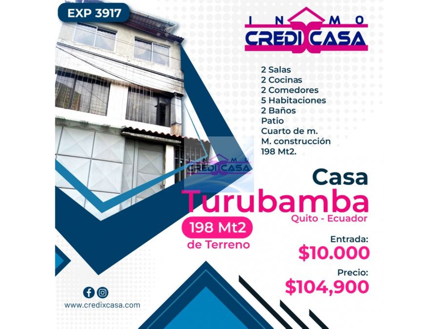 cxc venta casa turubamba exp 3917