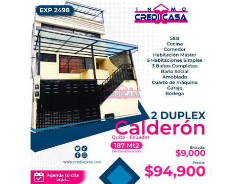 cxc venta 2 duplex calderon exp 2498