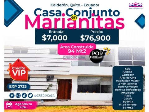 cxc venta casa conjunto en marianitascalderon exp 2733