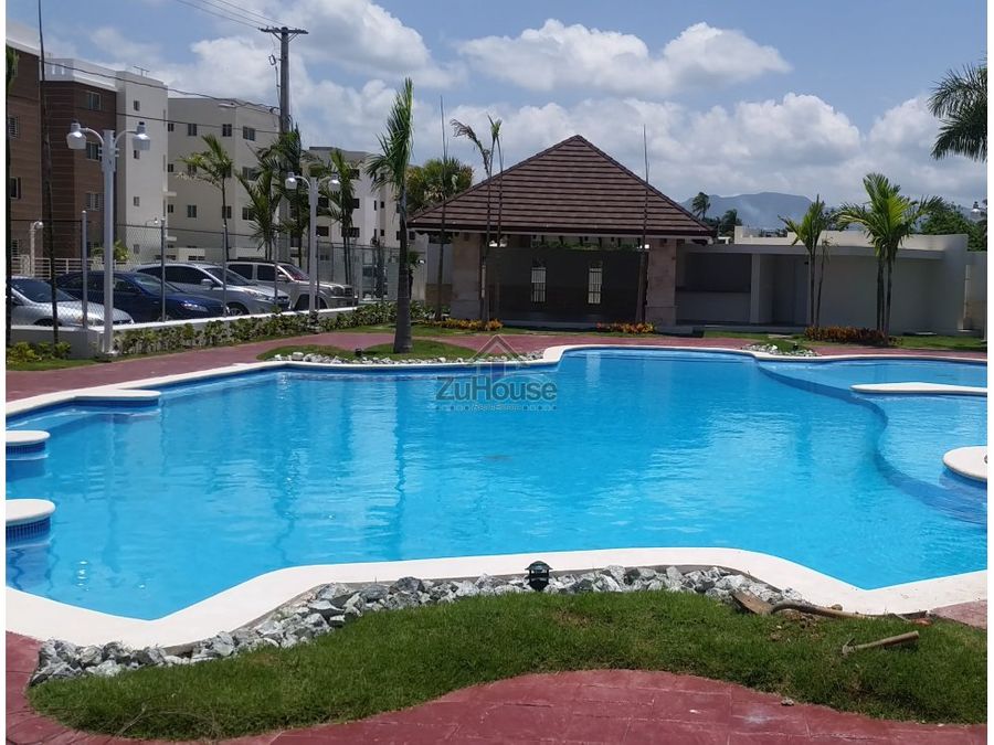 apartamento amueblado en alquiler en res con piscina santiago awpa02