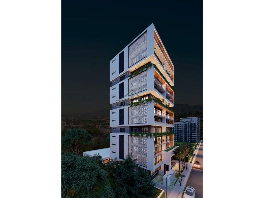 apartamentos con cocina equipada en torre en planos en santiago za05c