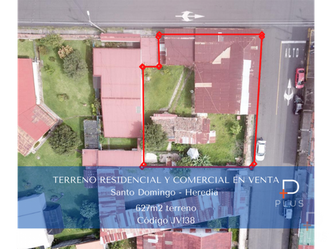 terreno uso residencial comercial santo domingo heredia centro jv138