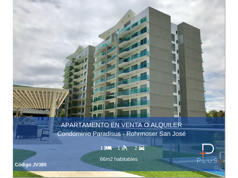 apartamento amueblado venta o alquiler paradisus rohrmoser cod jv385