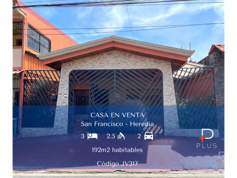 casa en venta san francisco de heredia 3 habitaciones cod jv317