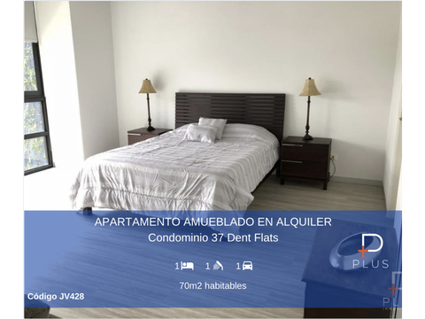 apartamento amueblado 1 habitacion 37 dent flats jv428