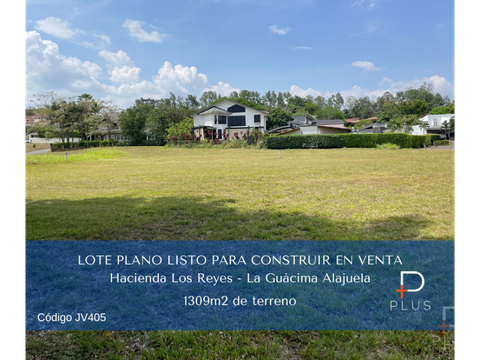 lote plano en venta hacienda los reyes la guacima alajuela jv405