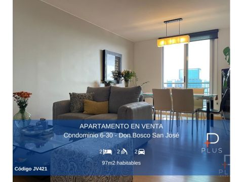 apartamento 2 habitaciones venta cond 6 30 don bosco san jose jv421