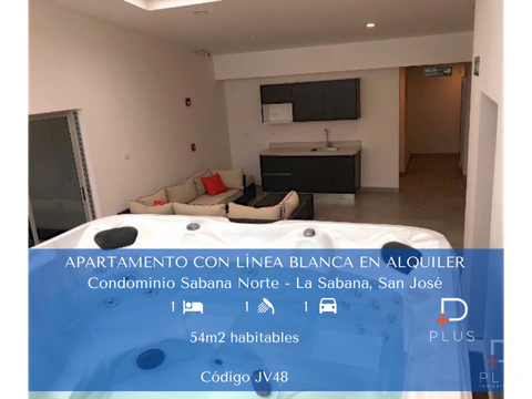 apartamento con linea blanca alquiler sabana norte 1 hab cod jv482