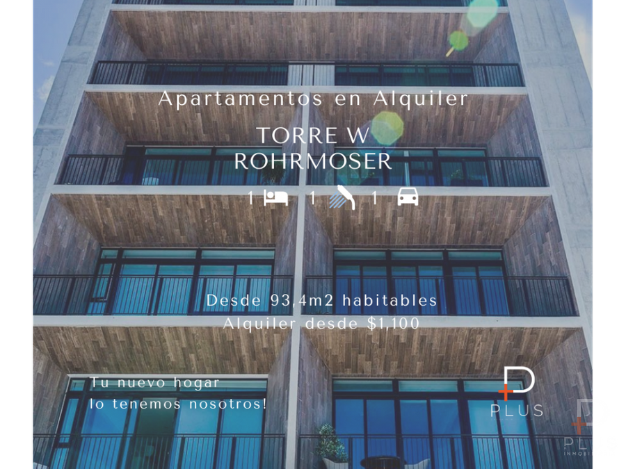 apartamentos alquiler torre w rohrmoser jv116