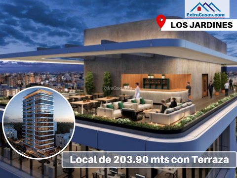 local en venta con terraza en los jardines