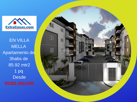 apartamento en venta en villa mella