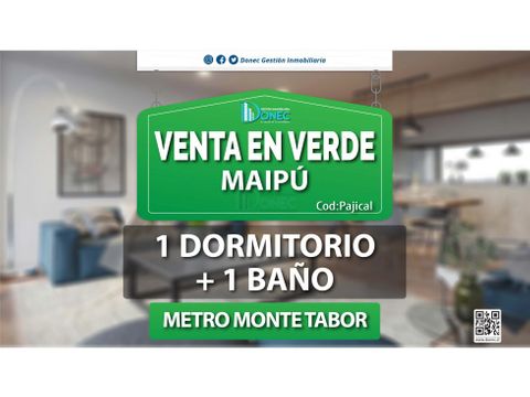 deptos nuevos 1d1b maipu venta en verde metro monte tabor