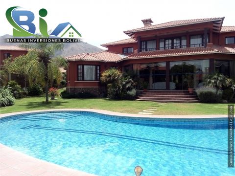 us1280 hermosa casa 5 suites piscina prox colegio tiquipaya