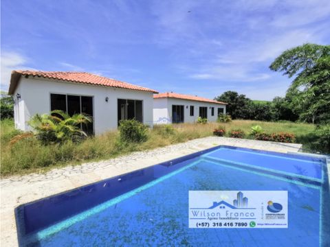 casa tipo campestre con piscina condominio la hacienda turbaco