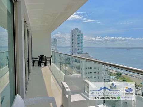 venta apartamento amoblado castillogrande vista al mar cartagena