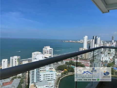 apartamento en venta amoblado palmetto vista al mar cartagena