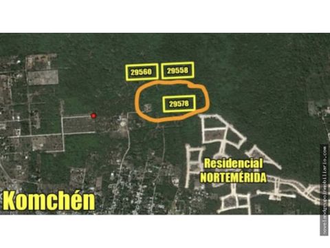 terreno en venta komchen