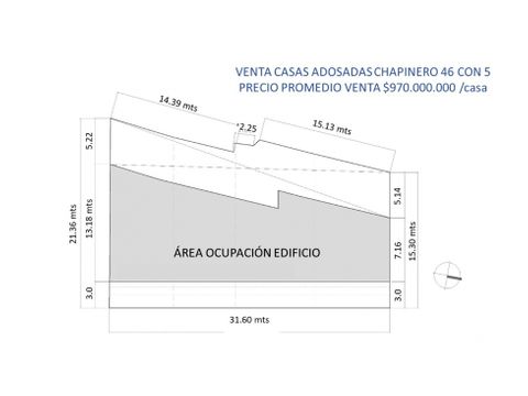 venta casas adosadas chapinero 591 mts lote