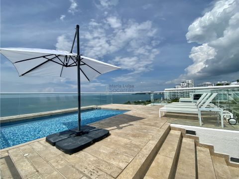 venta de apartamento con piscina privada en playa dormida santa marta