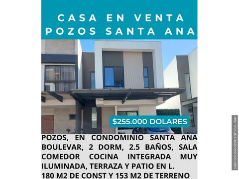 venta hermosa casa santa ana en condominio