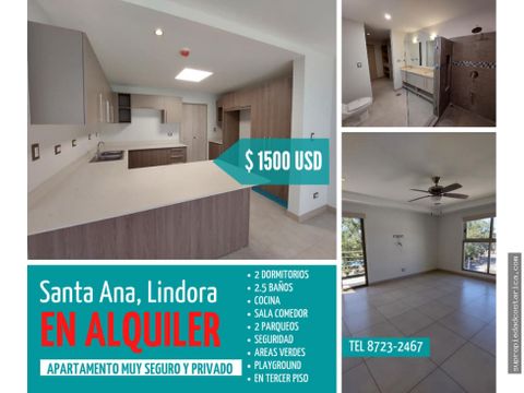 alquiler apartamento santa ana lindora