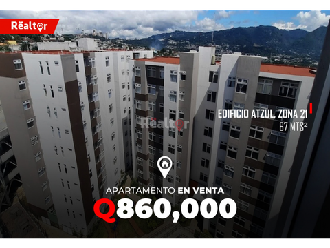 apartamento en venta en edificio atzul zona 21