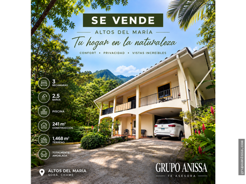 oportunidad se vende hermosa casa en altos del maria