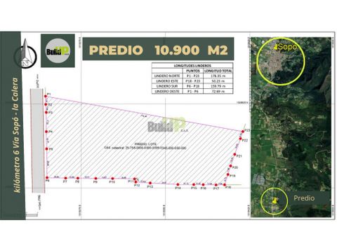 venta predio 10900 m2 sopo casas pesebreras otros espacios