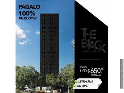 apartamentos en venta 100 en cuotas the black bella vista panama