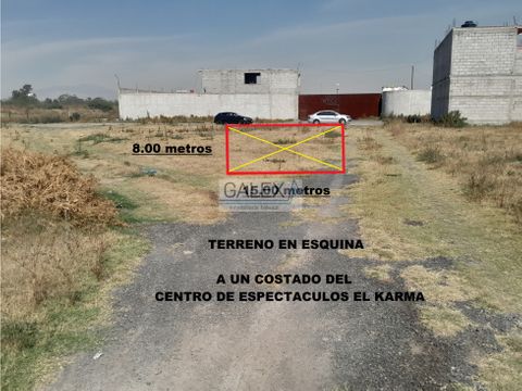 venta de terreno en chalco esquina junto al karma estado de mexico