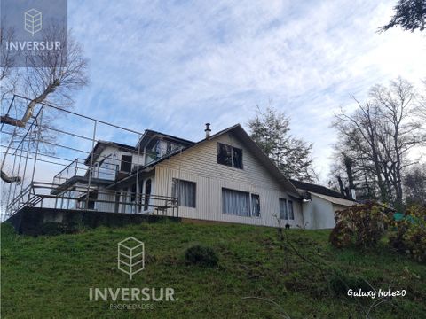 se vende casa con cabana vista al volcan villarrica