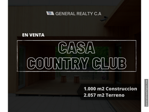 casa en venta caracas country club 1000 m2 construccion